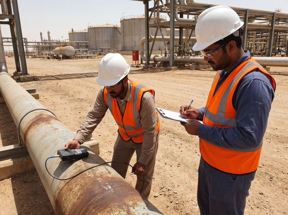 Engineers inspecting a site